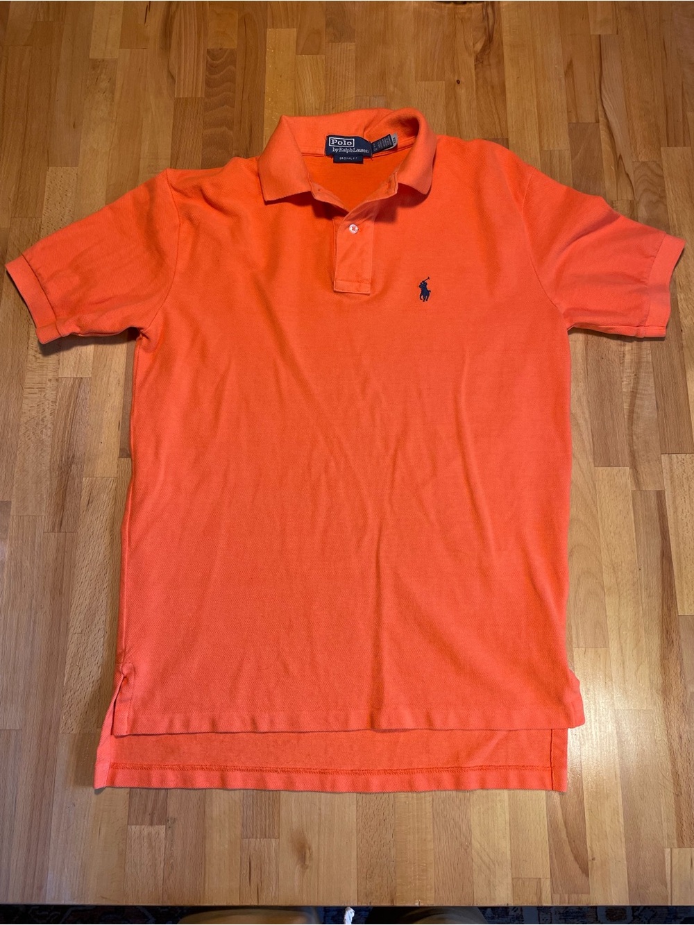 Ralph Lauren Orange Polo Shirt with Navy Pony